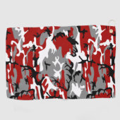Rode en grijze camouflage, leger, leger golfhanddoek (Horizontaal)