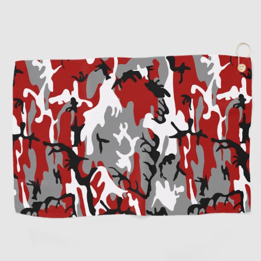 Rode en grijze camouflage, leger, leger golfhanddoek (Horizontaal)