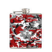 Rode en grijze camouflage, leger, leger heupfles (Voorkant)