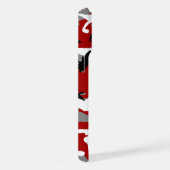 Rode en grijze camouflage, leger, leger iPhone hoesje (Rechterkant)