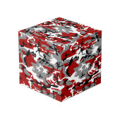 Rode en grijze camouflage, leger, leger kubus (Achter hoekig)