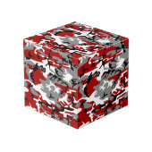 Rode en grijze camouflage, leger, leger kubus (Voorkant hoekig)