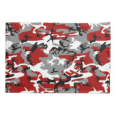 Rode en grijze camouflage, leger, leger kussensloop (Achterkant)