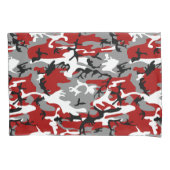 Rode en grijze camouflage, leger, leger kussensloop (Voorkant)