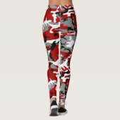 Rode en grijze camouflage, leger, leger leggings (Achterkant)