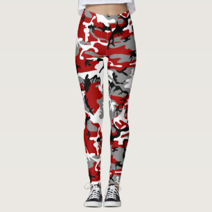 Rode en grijze camouflage, leger, leger leggings