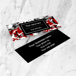 Rode en grijze camouflage, leger, leger mini visitekaartje