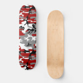 Rode en grijze camouflage, leger, leger persoonlijk skateboard (Voorkant)