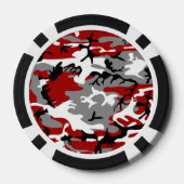 Rode en grijze camouflage, leger, leger poker chips (Achterkant)