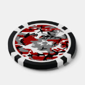 Rode en grijze camouflage, leger, leger poker chips (Enkel)