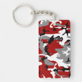 Rode en grijze camouflage, leger, leger sleutelhanger (Voorkant)