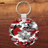 Rode en grijze camouflage, leger, leger sleutelhanger (Voorkant)