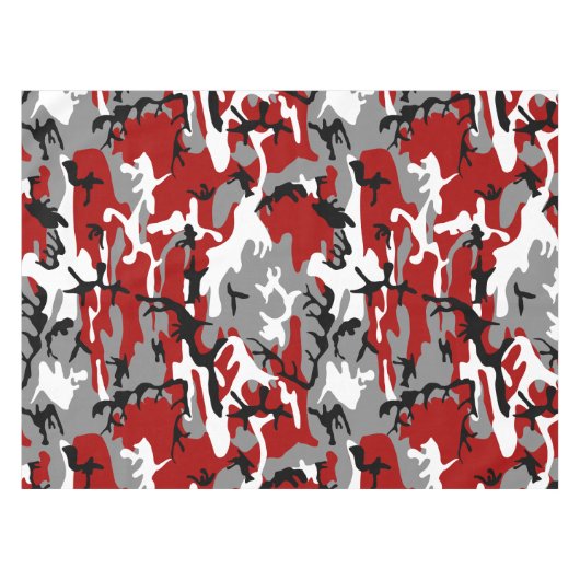 Rode en grijze camouflage, leger, leger tafelkleed (Voorkant (Horizontaal))