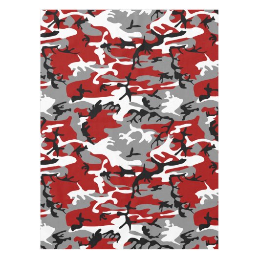 Rode en grijze camouflage, leger, leger tafelkleed (Voorkant)