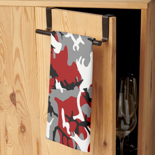 Rode en grijze camouflage, leger, leger theedoek (Derde Gevouwen)