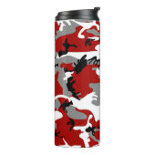 Rode en grijze camouflage, leger, leger thermosbeker (Gedraaid links)