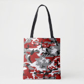 Rode en grijze camouflage, leger, leger tote bag (Voorkant)