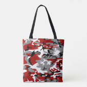 Rode en grijze camouflage, leger, leger tote bag (Achterkant)
