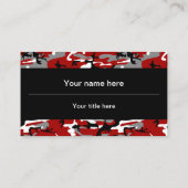 Rode en grijze camouflage, leger, leger visitekaartje (Achterkant)