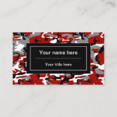 Rode en grijze camouflage, leger, leger visitekaartje (Achterkant)