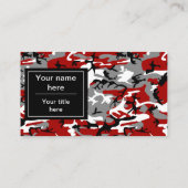 Rode en grijze camouflage, leger, leger visitekaartje (Achterkant)