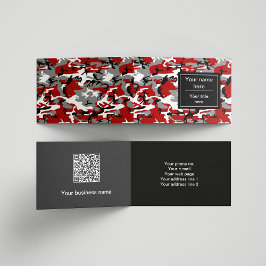 Rode en grijze camouflage, leger, leger visitekaartje