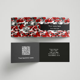 Rode en grijze camouflage, leger, leger visitekaartje