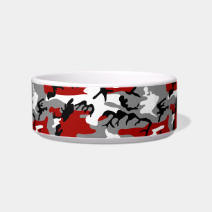 Rode en grijze camouflage, leger, leger voerbakje