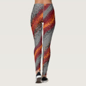 Rode en grijze golven leggings (Achterkant)