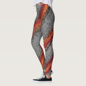 Rode en grijze golven leggings (Links)