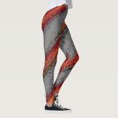 Rode en grijze golven leggings (Rechts)
