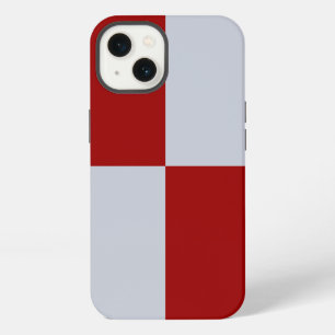 Rode en grijze rechthoeken iPhone 13 hoesje