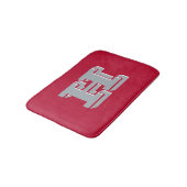 Rode en grijze school trots kleur stijl monogram badmat (Gekanteld)