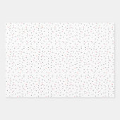 Rode en Grijze Sleutels, Bloemen en Polka Dots Ass Inpakpapier Vel (Voorkant 2)
