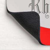 Rode en grijze swoop muismat (Hoek)