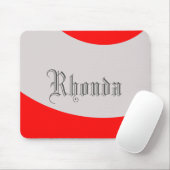 Rode en grijze swoop muismat (Met muis)