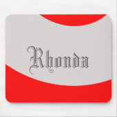 Rode en grijze swoop muismat (Voorkant)