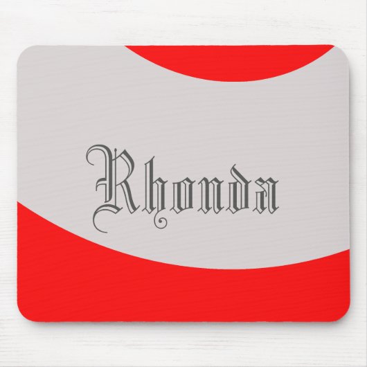 Rode en grijze swoop muismat (Voorkant)