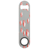 Rode en grijze vis speed flessenopener (Voorkant)