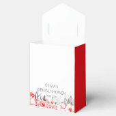 Rode en grijze waterverf bloemen bruidsdouche bedankdoosjes (Geopend)