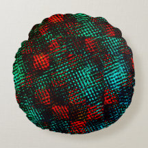 Rode en groenblauw, krasse vierkantjes of kubussen