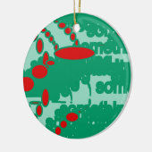 rode en groene 1123 abstracte kunst keramisch ornament (Links)