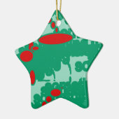 rode en groene 1123 abstracte kunst keramisch ornament (Links)