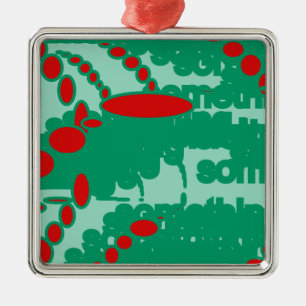 rode en groene 1123 abstracte kunst metalen ornament