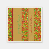 Rode en groene Abstracte Floral - Gepersonaliseerd Servetten (Voorkant)