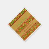 Rode en groene Abstracte Floral - Gepersonaliseerd Servetten (Hoek)