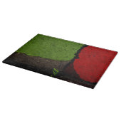 Rode en groene abstracte kunst snijplank (Hoek)