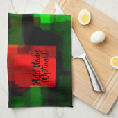 rode en groene Abstracte kunst Theedoek (Quarter Fold)