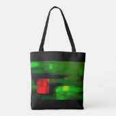 Rode en groene Abstracte kunst Tote Bag (Achterkant)