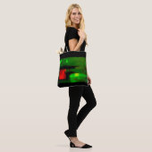 Rode en groene Abstracte kunst Tote Bag (Op model)